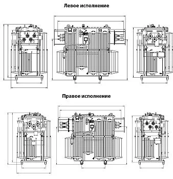 Фото чертежа ТМГФ 1000/6/0,4